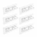 QUARKZMAN 6 Stück transparente Regalhalterungen mit 50 mm Klebefläche für Schränke und Regale