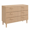 Große Holzkommode mit 6 Schubladen, ideal für Wohnzimmer und Schlafzimmer, modernes Design, 137 x 40 x 80 cm
