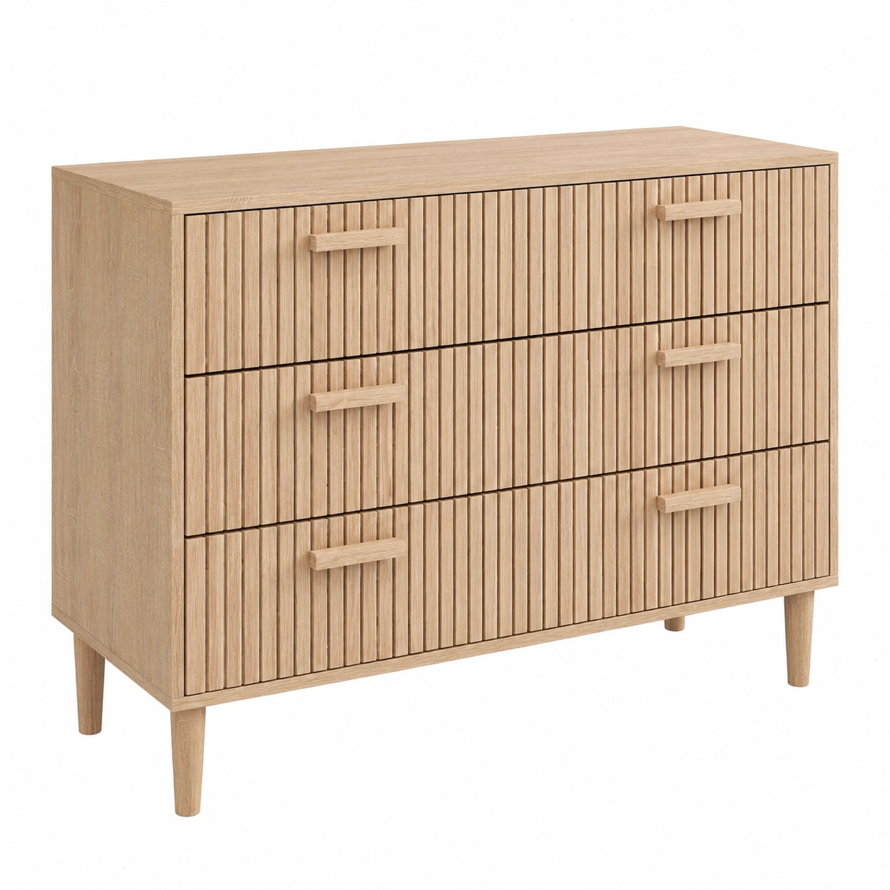 Große Holzkommode mit 6 Schubladen, ideal für Wohnzimmer und Schlafzimmer, modernes Design, 137 x 40 x 80 cm